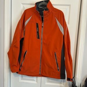 Used orange elevate softshell jacket